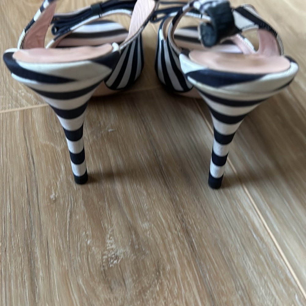 Kate Spade Celeste striped sling back heels - Picture 6 of 13